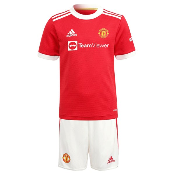 Camiseta Manchester United Replica Primera Ropa Niño 2021/22 Rojo